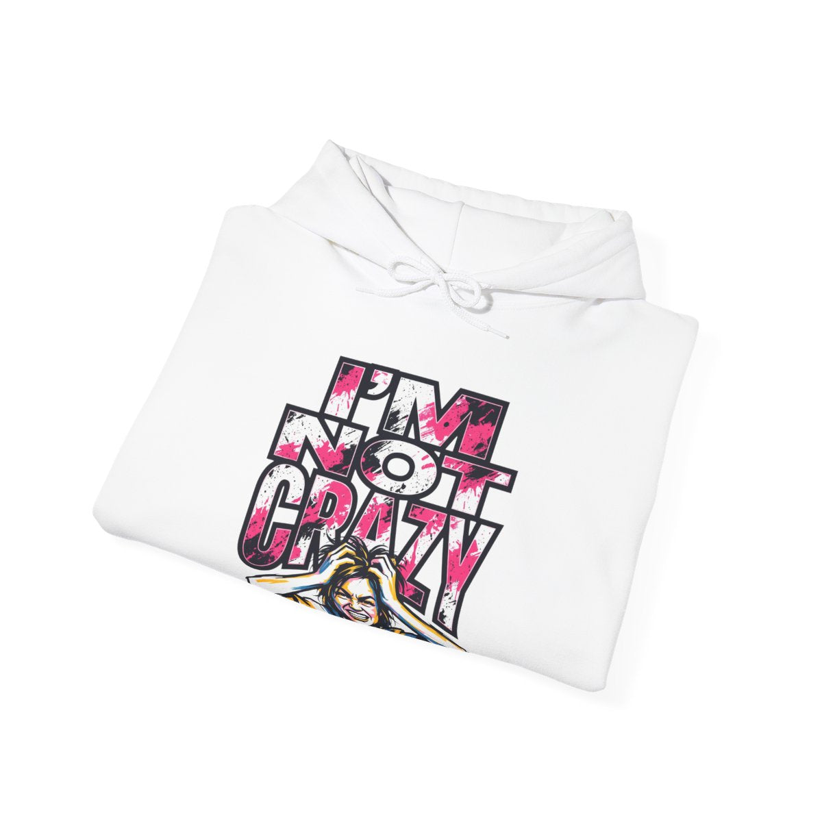 I'm Not Crazy Hoodie | Funny Sarcastic Statement Graphic Sweatshirt