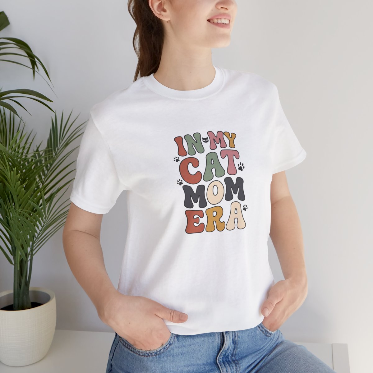 In My Cat Mom Era Tee | Retro Groovy Cat Lover Shirt