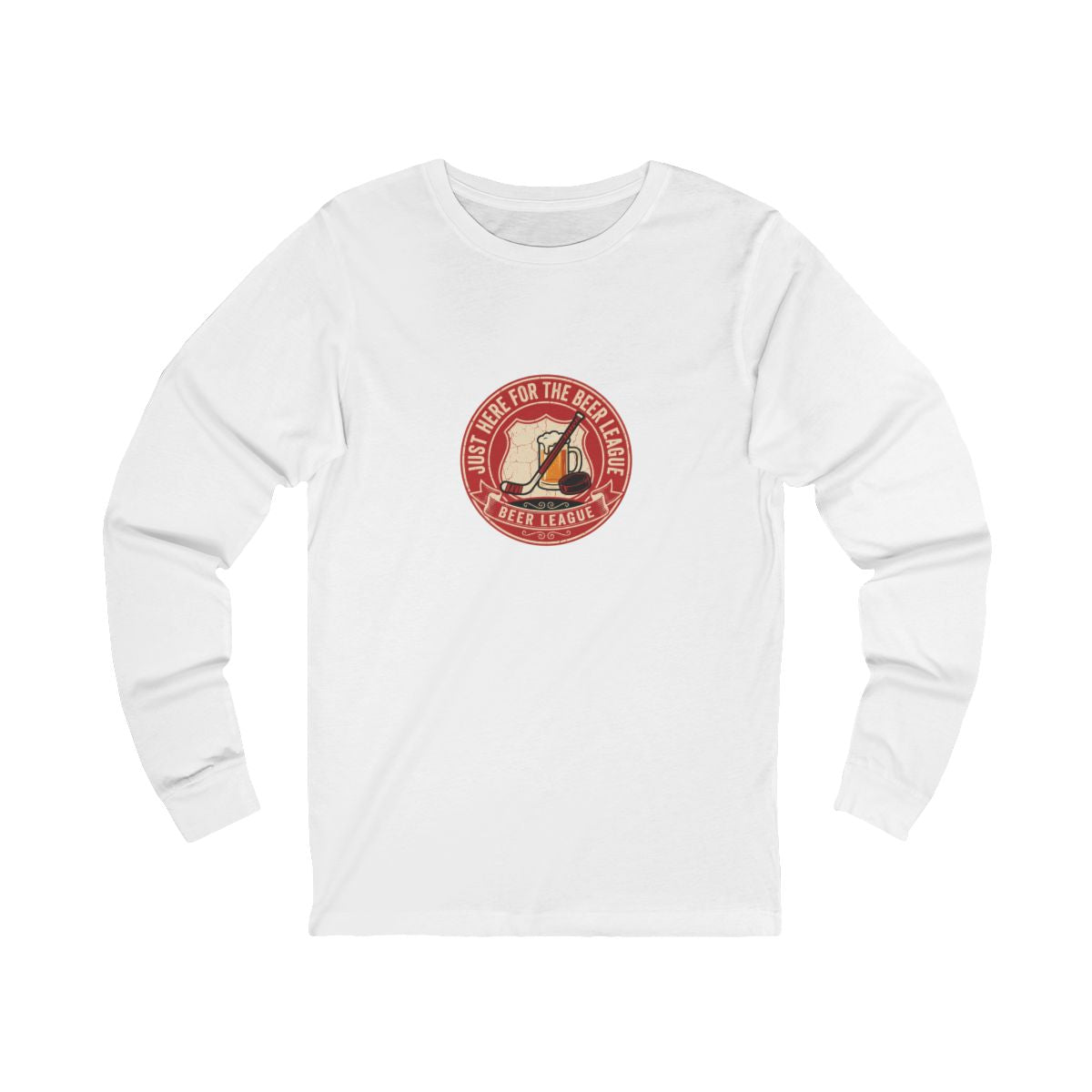 Just Here for the Beer League Long Sleeve Tee | Funny Hockey Shirt