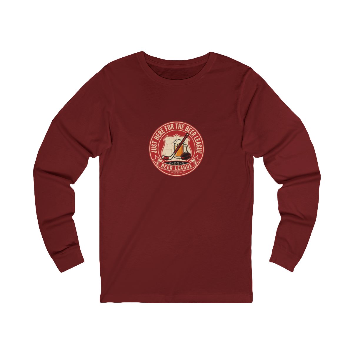 Just Here for the Beer League Long Sleeve Tee | Funny Hockey Shirt