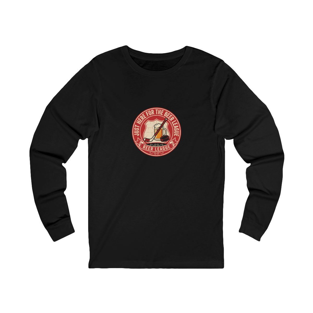 Just Here for the Beer League Long Sleeve Tee | Funny Hockey Shirt