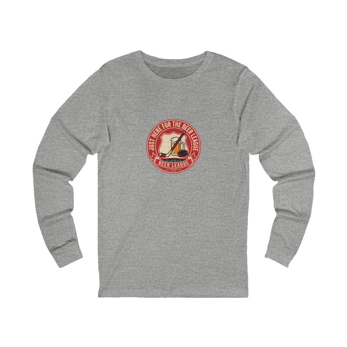 Just Here for the Beer League Long Sleeve Tee | Funny Hockey Shirt