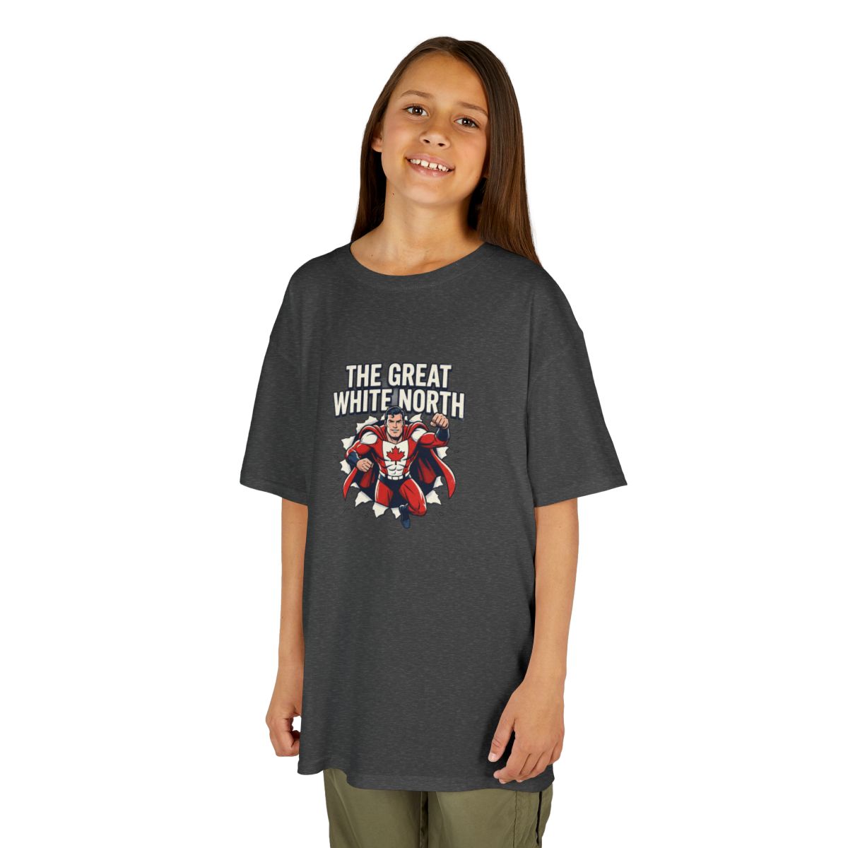 Kids The Great White North Tee | Canadian Superhero, Youth Canada Pride