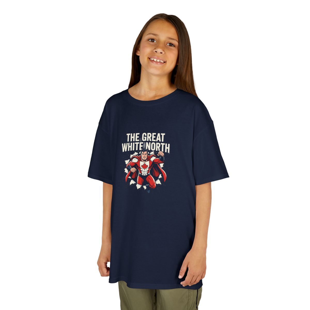 Kids The Great White North Tee | Canadian Superhero, Youth Canada Pride