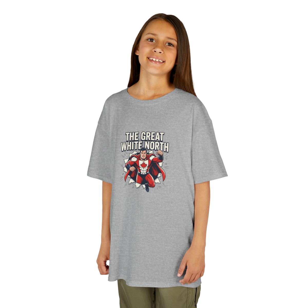 Kids The Great White North Tee | Canadian Superhero, Youth Canada Pride