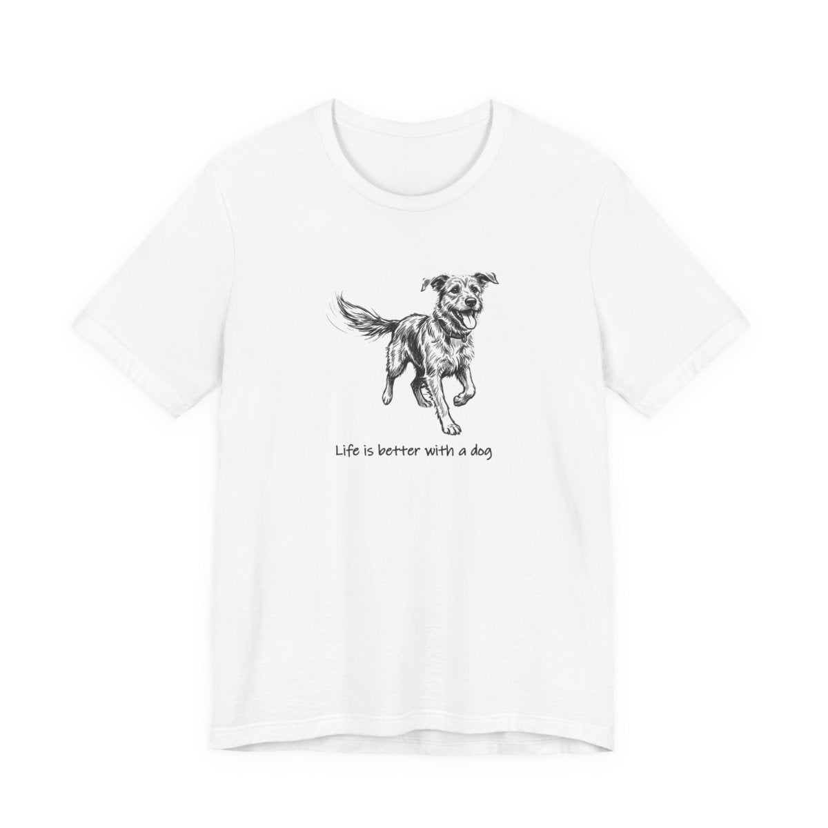 Life Is Better With a Dog Tee | Dog Lover Sketch Shirt