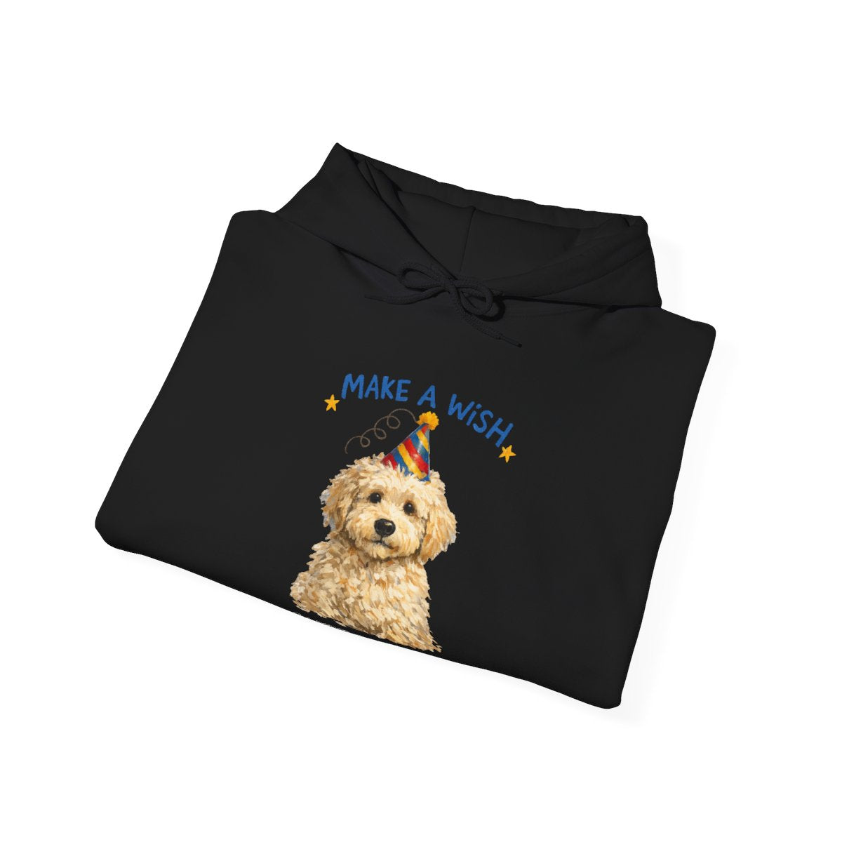 Make a Wish Dog Hoodie | Funny Doodle Birthday Sweatshirt