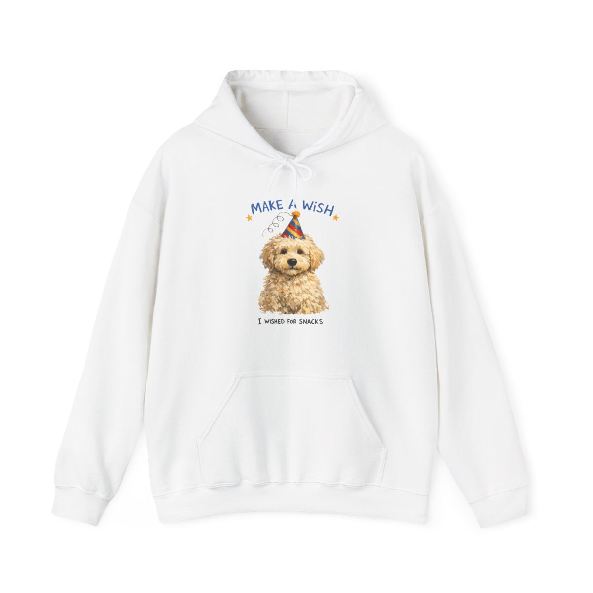 Make a Wish Dog Hoodie | Funny Doodle Birthday Sweatshirt