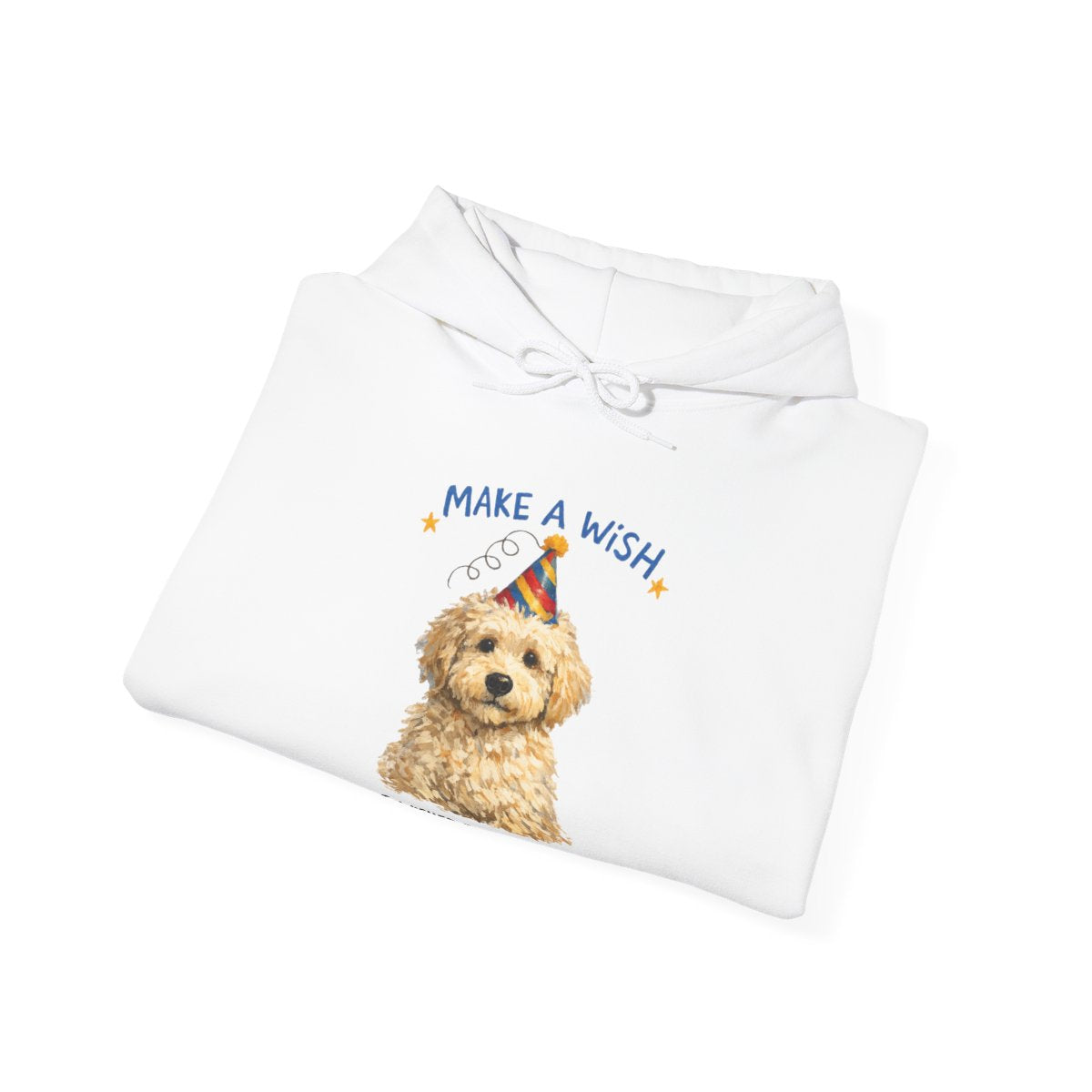 Make a Wish Dog Hoodie | Funny Doodle Birthday Sweatshirt
