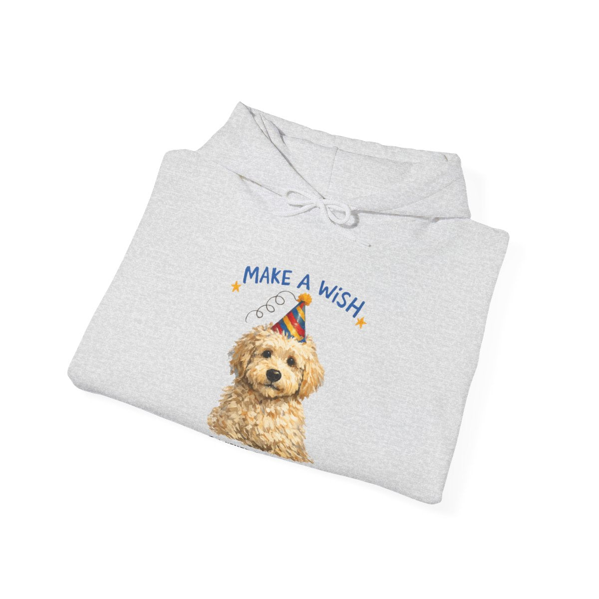 Make a Wish Dog Hoodie | Funny Doodle Birthday Sweatshirt
