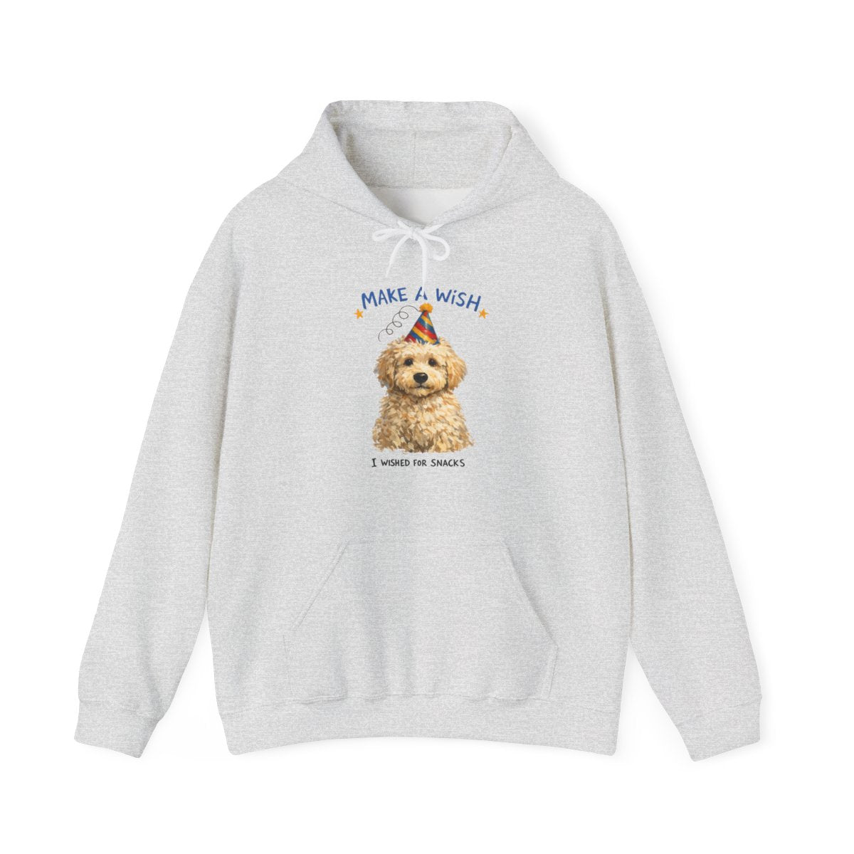 Make a Wish Dog Hoodie | Funny Doodle Birthday Sweatshirt