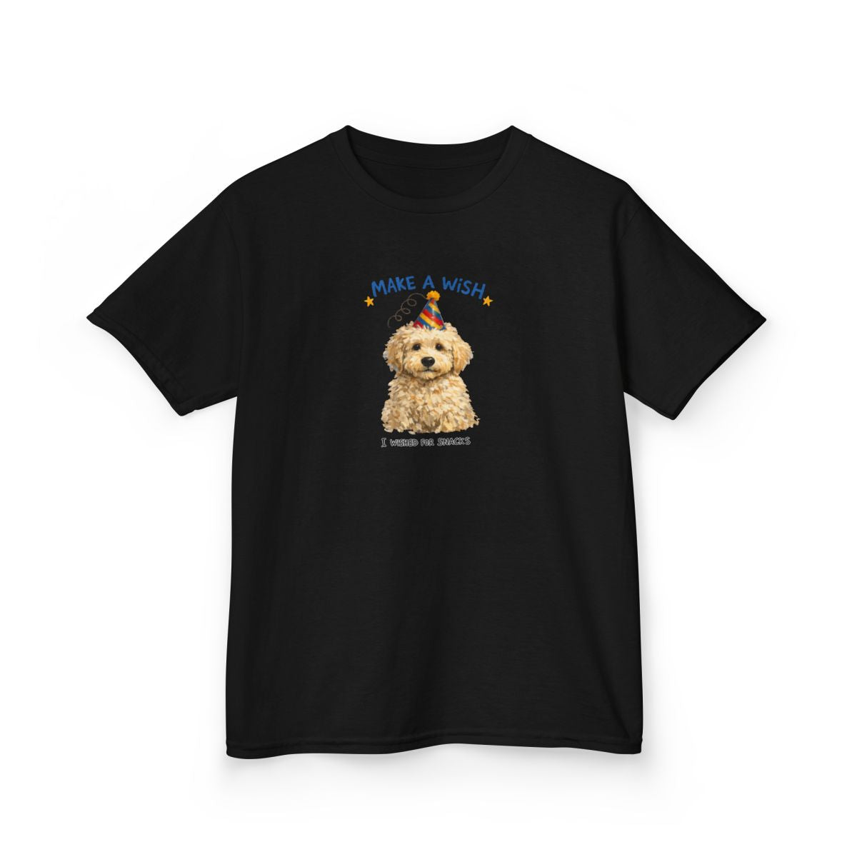 Make a Wish Dog Kids Tee | Funny Doodle Birthday Youth Shirt