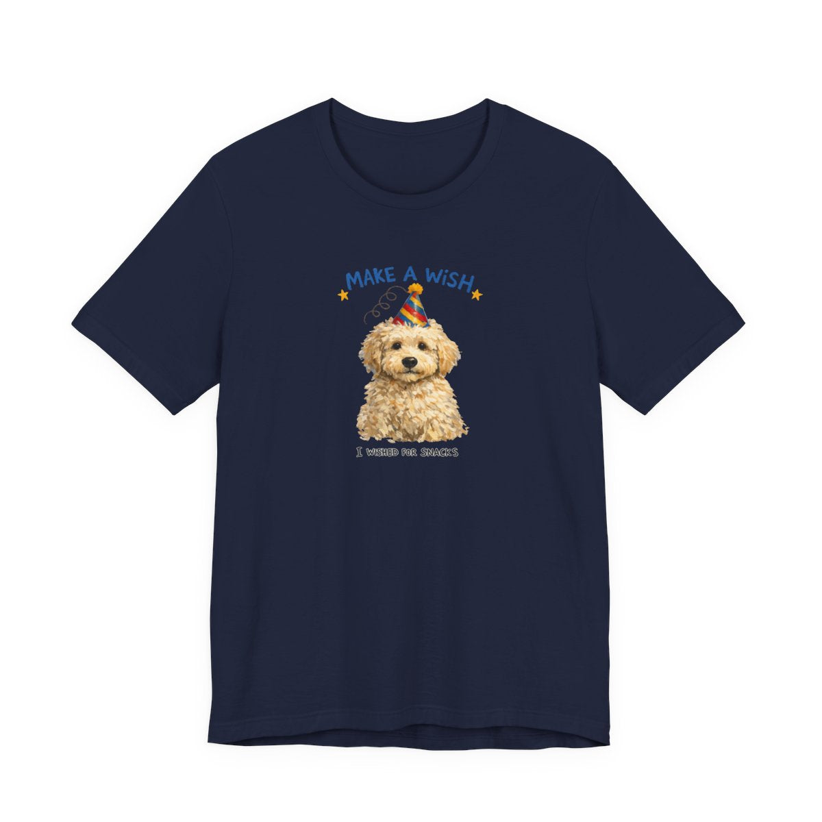 Make a Wish Dog Tee | Funny Doodle Birthday Graphic Shirt