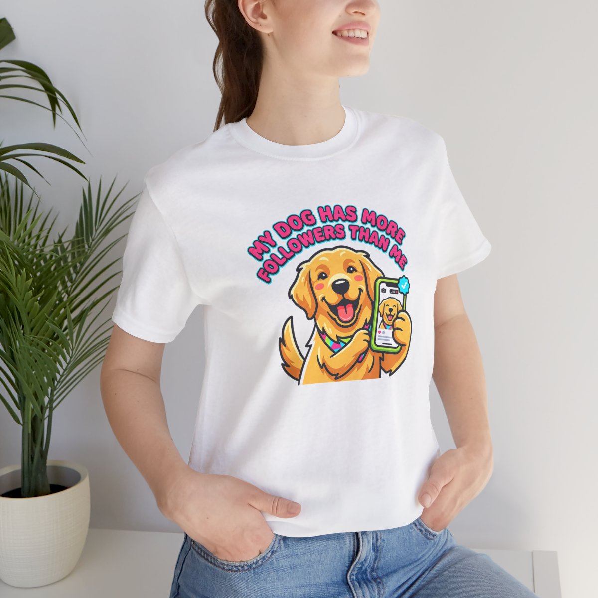 My Dog Has More Followers Tee | Funny Golden Retriever Dog Lover Shirt