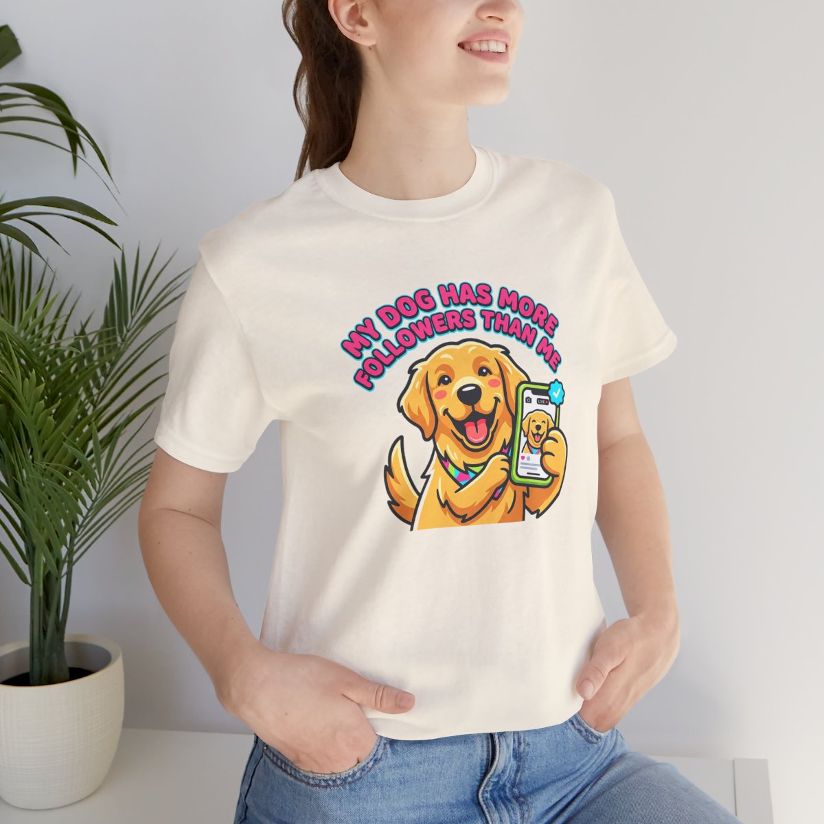 My Dog Has More Followers Tee | Funny Golden Retriever Dog Lover Shirt