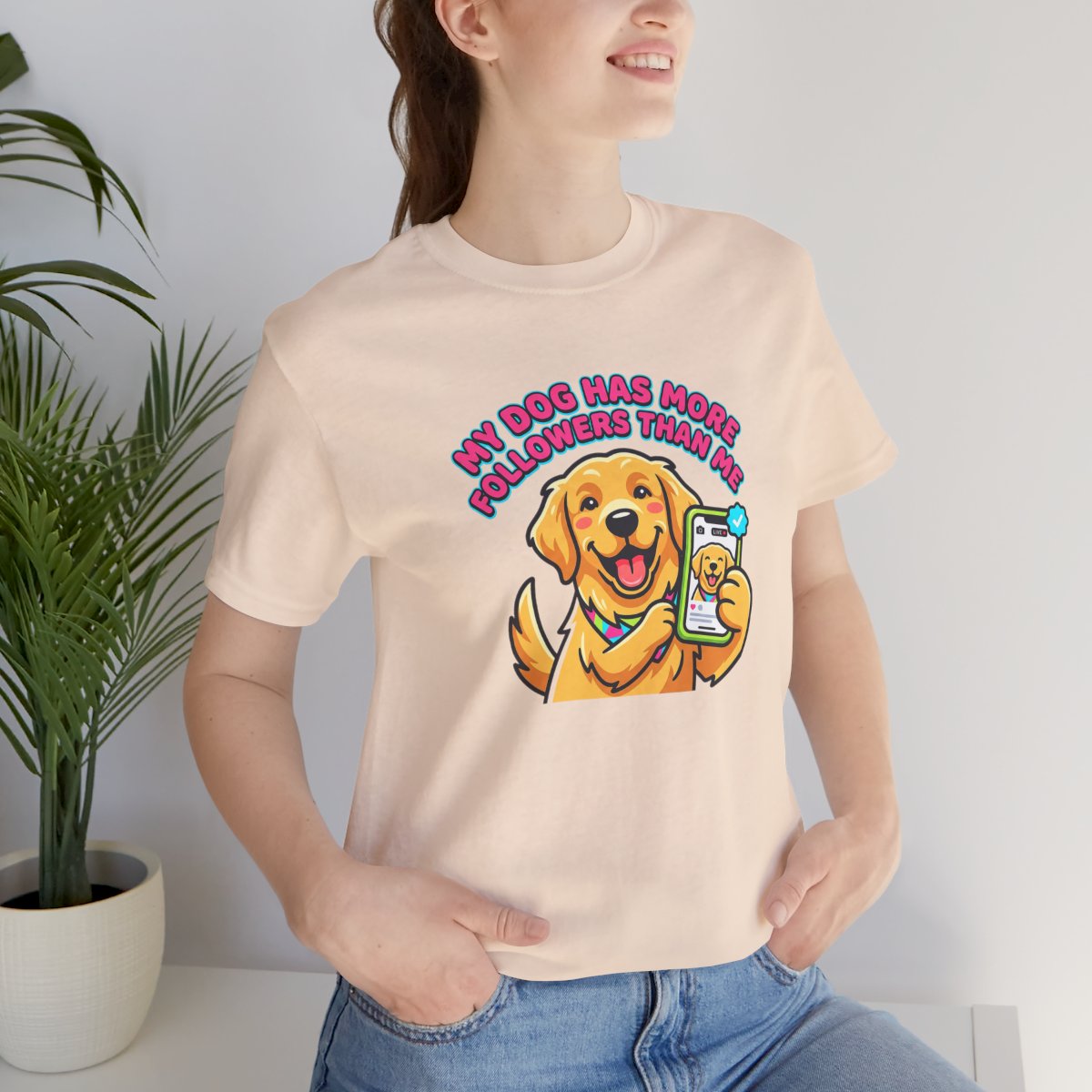 My Dog Has More Followers Tee | Funny Golden Retriever Dog Lover Shirt