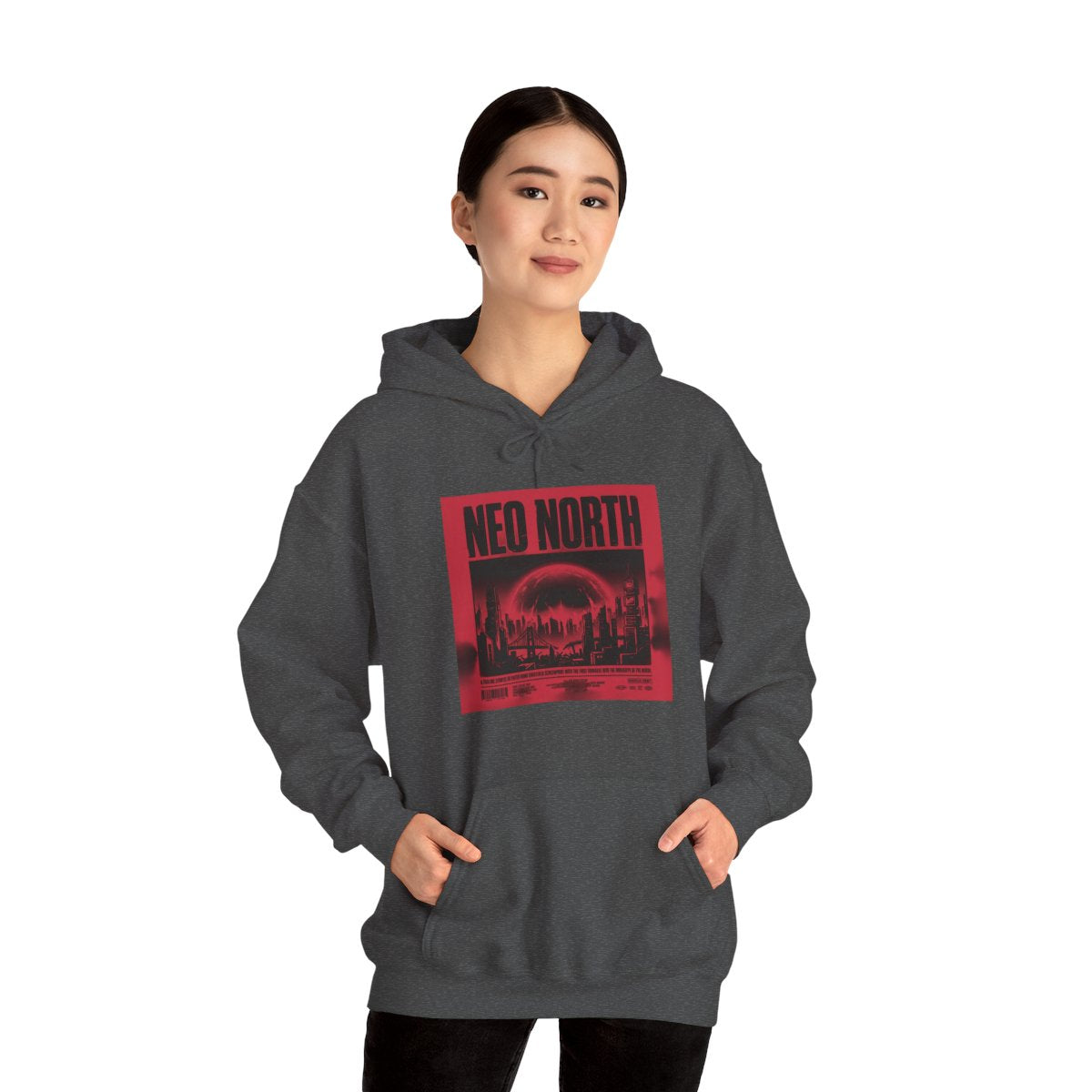 Neo North Hoodie | Retro Cyberpunk Sci-Fi Poster Streetwear