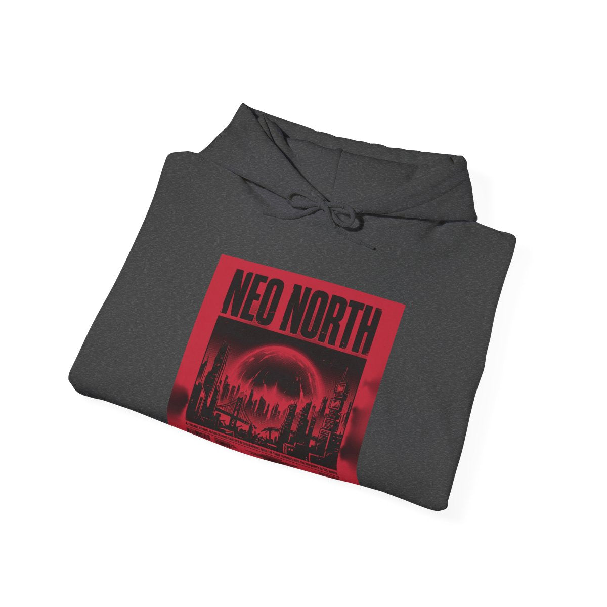 Neo North Hoodie | Retro Cyberpunk Sci-Fi Poster Streetwear