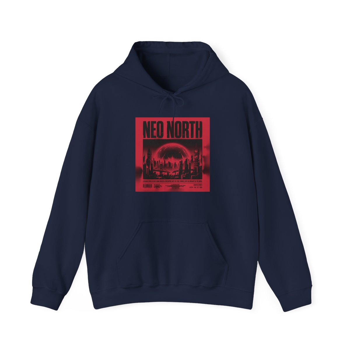 Neo North Hoodie | Retro Cyberpunk Sci-Fi Poster Streetwear