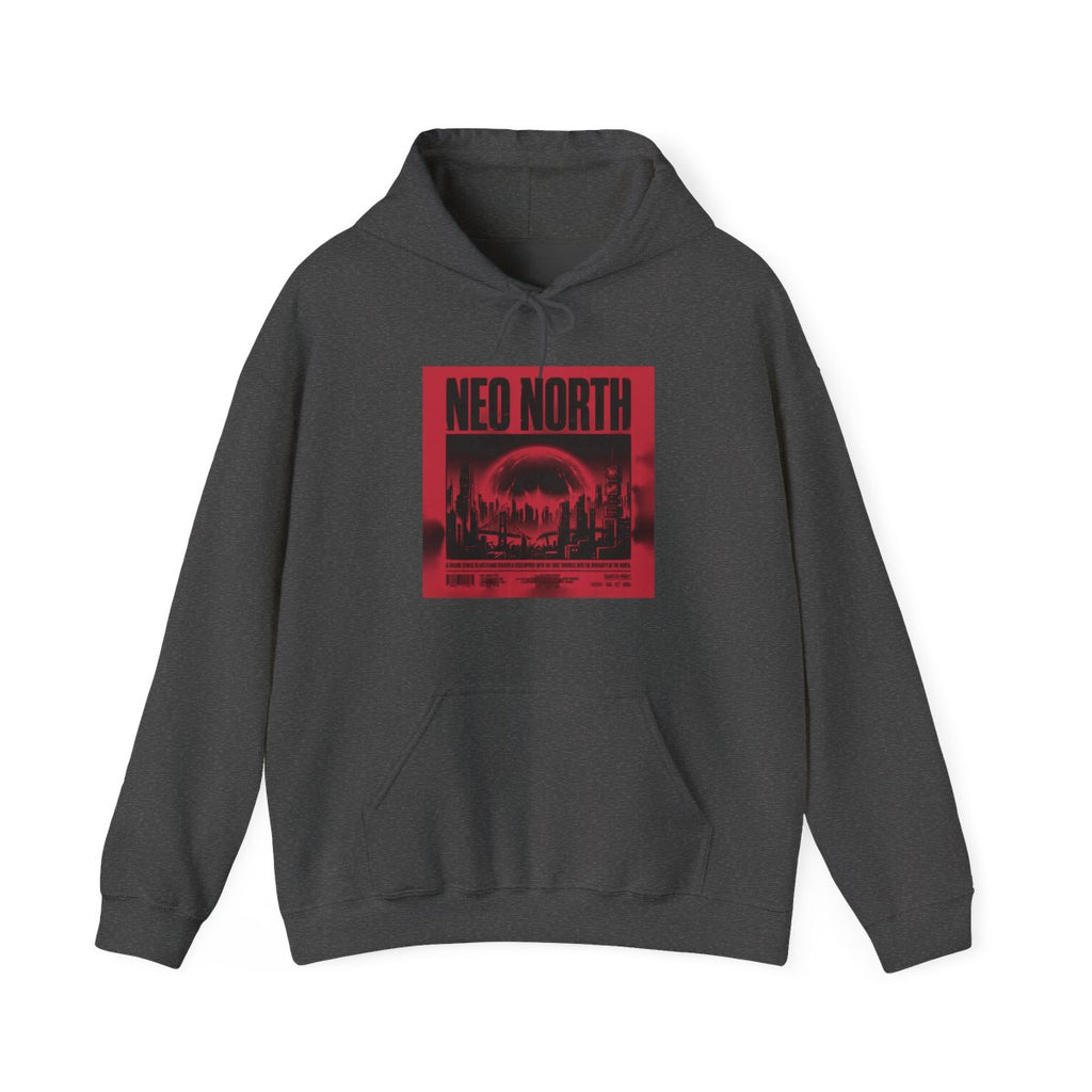 Neo North Hoodie | Retro Cyberpunk Sci-Fi Poster Streetwear
