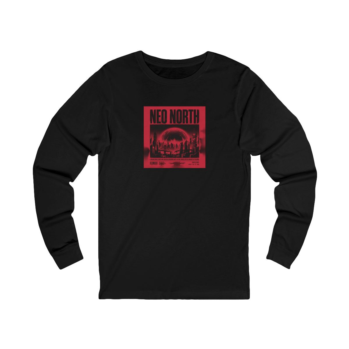 Neo North Long Sleeve Tee | Retro Cyberpunk Sci-Fi Poster Streetwear