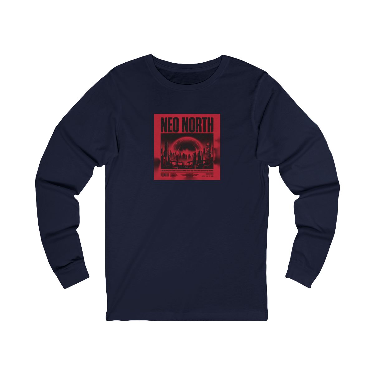 Neo North Long Sleeve Tee | Retro Cyberpunk Sci-Fi Poster Streetwear