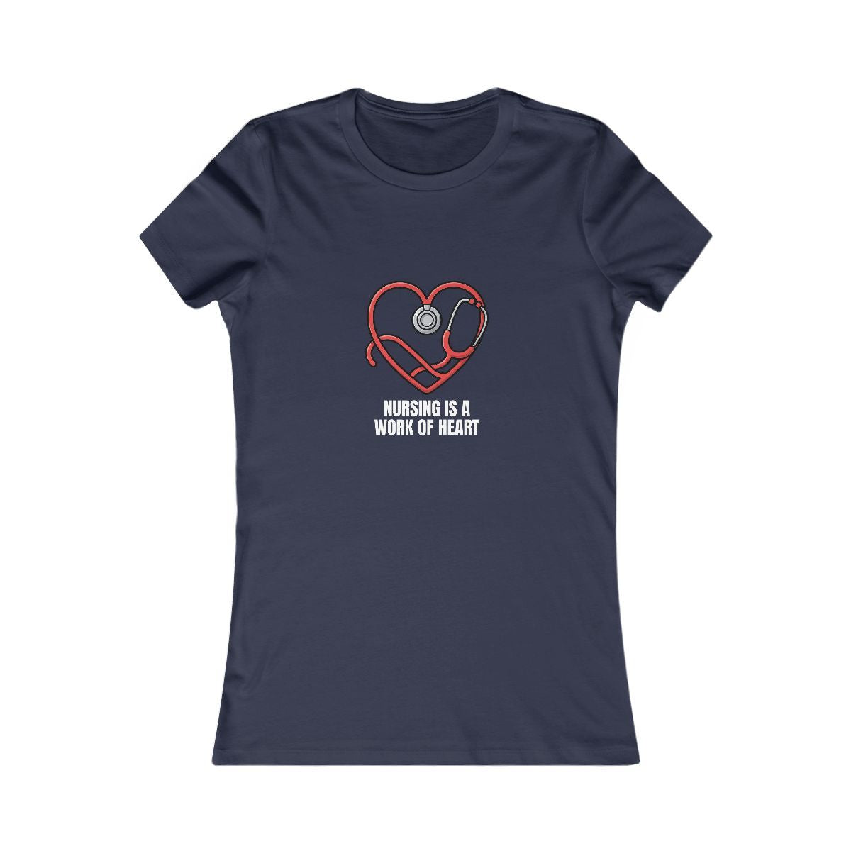 Nursing Is a Work of Heart Women's Tee | Nurse Gift Fitted Shirt