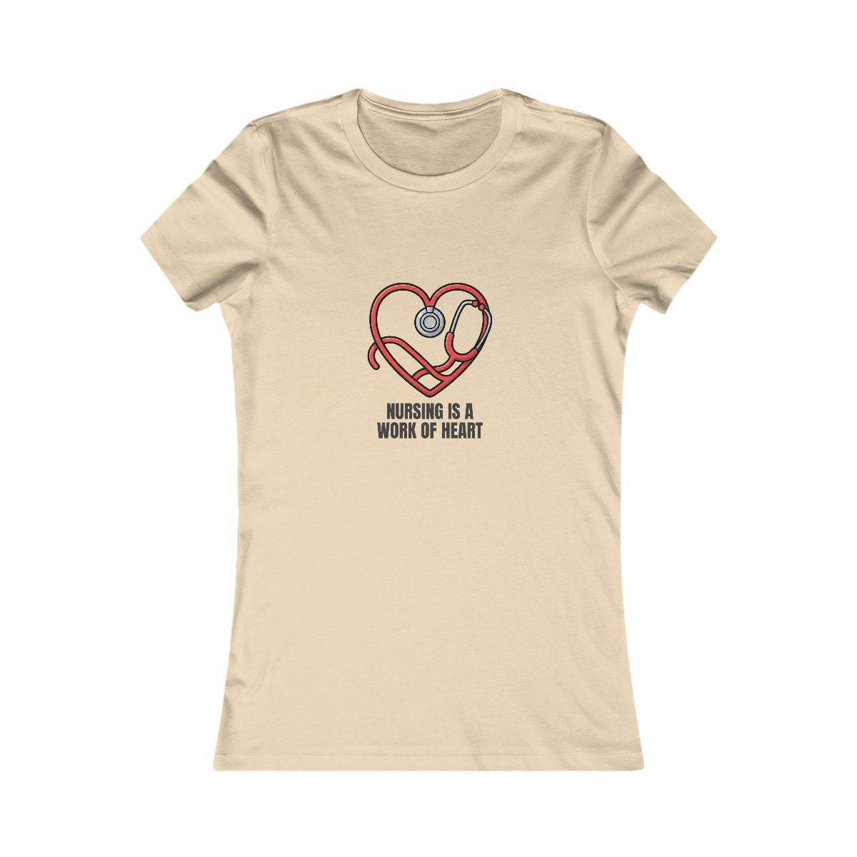 Nursing Is a Work of Heart Women's Tee | Nurse Gift Fitted Shirt
