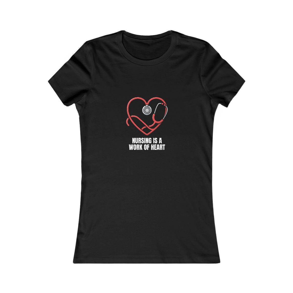 Nursing Is a Work of Heart Women's Tee | Nurse Gift Fitted Shirt
