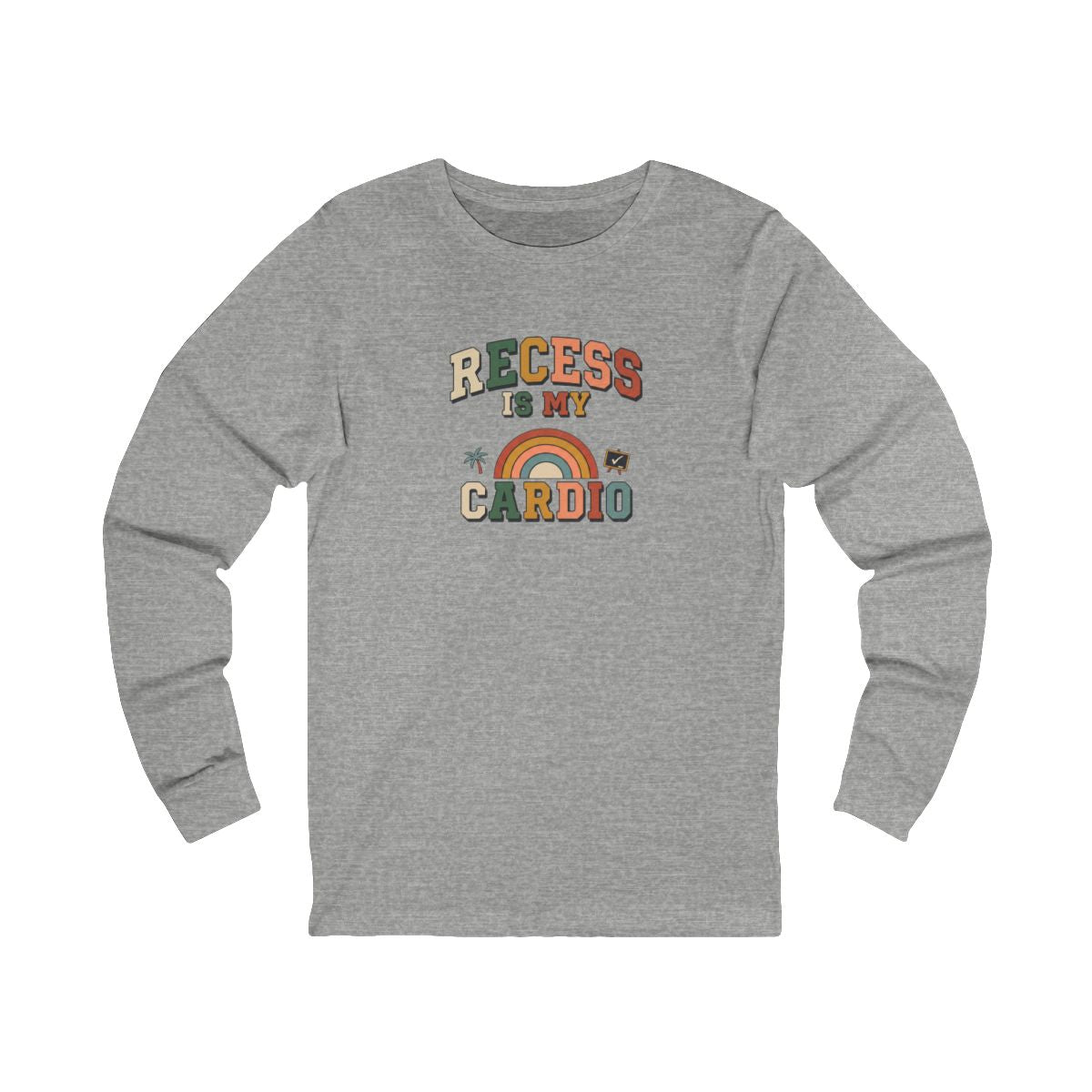 Recess Is My Cardio Long Sleeve Tee | Funny PE Teacher Shirt