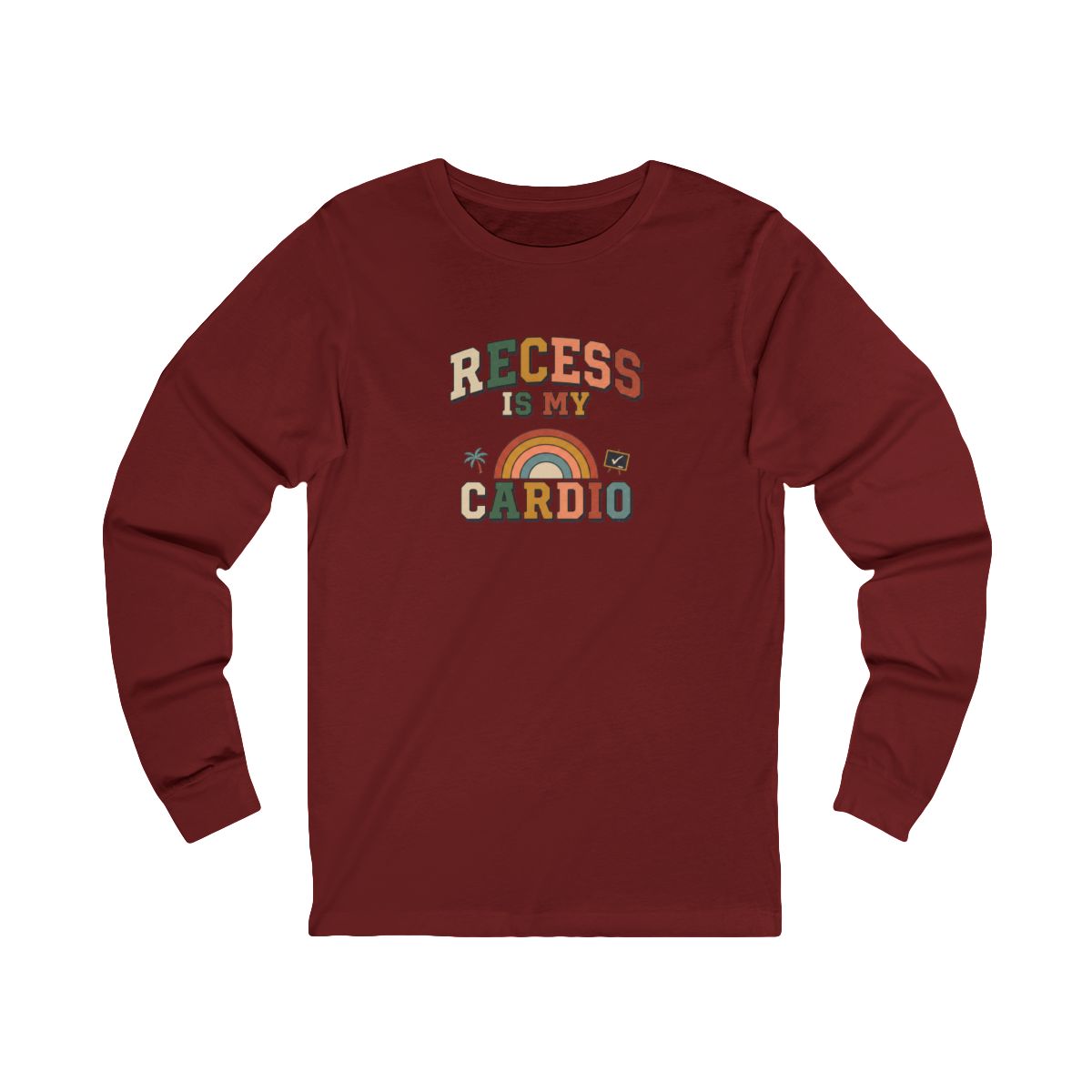 Recess Is My Cardio Long Sleeve Tee | Funny PE Teacher Shirt