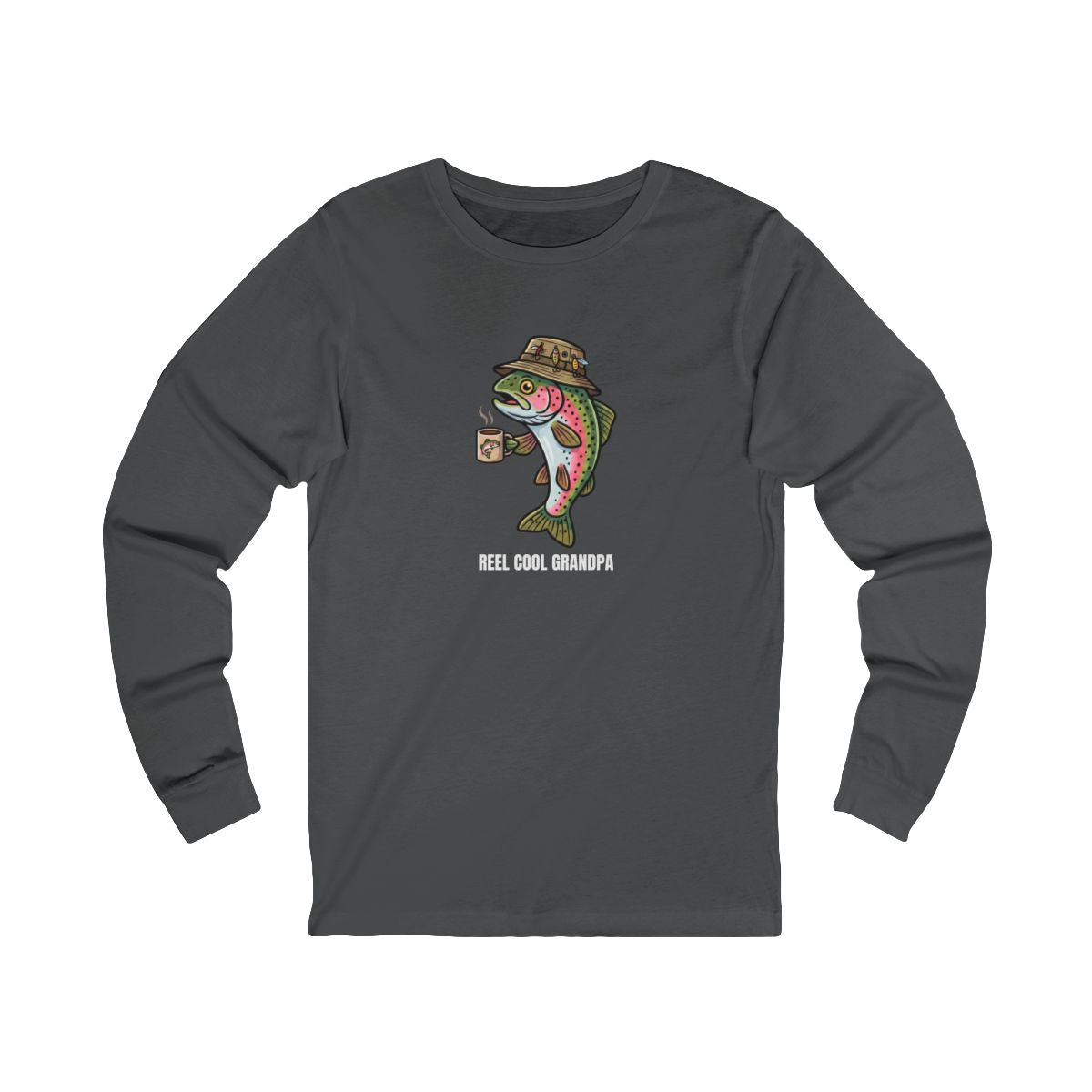 Reel Cool Grandpa Long Sleeve Tee | Funny Fishing Grandpa Shirt