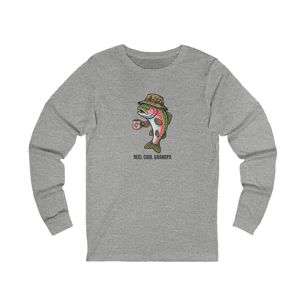Reel Cool Grandpa Long Sleeve Tee | Funny Fishing Grandpa Shirt