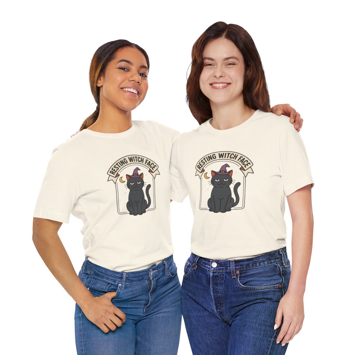 Resting Witch Face Cat Tee | Funny Halloween Black Cat Shirt