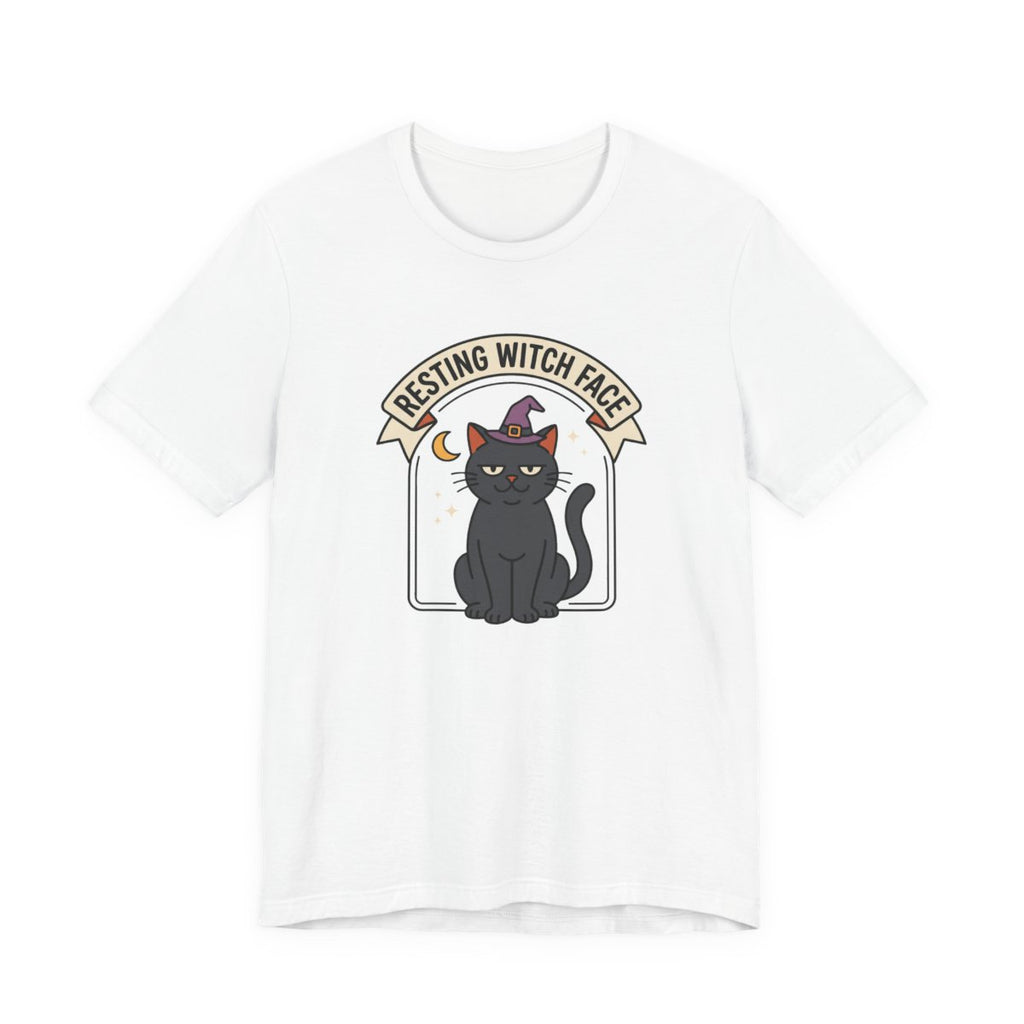 Resting Witch Face Cat Tee | Funny Halloween Black Cat Shirt