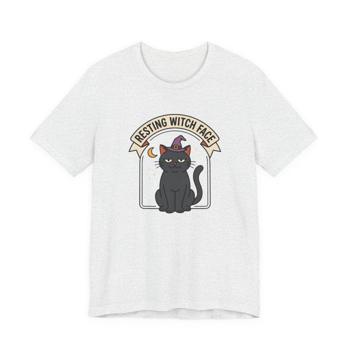 Resting Witch Face Cat Tee | Funny Halloween Black Cat Shirt