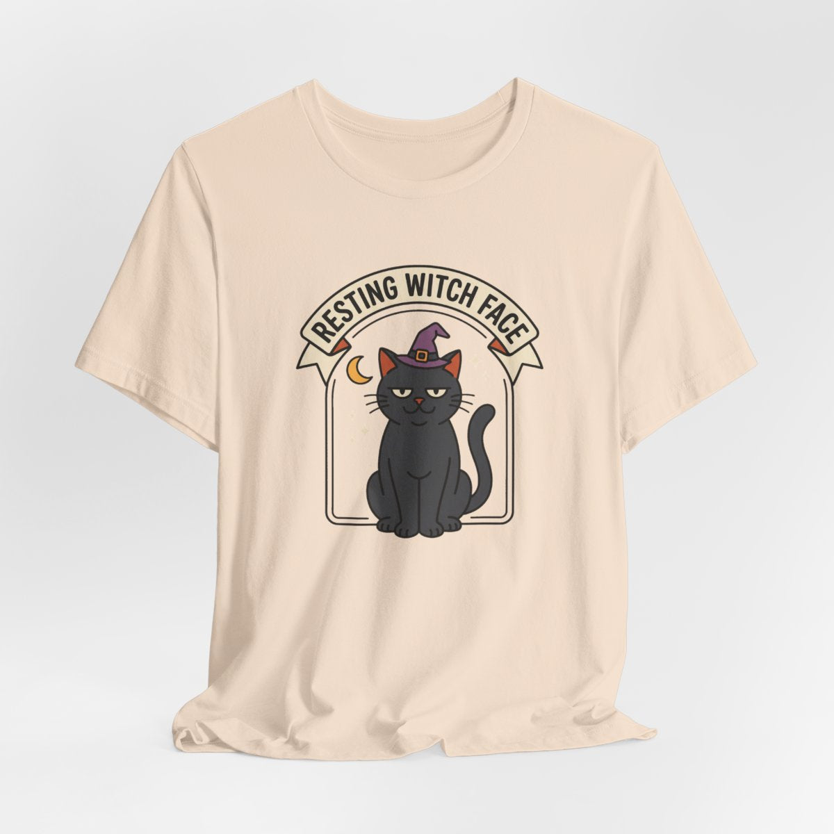Resting Witch Face Cat Tee | Funny Halloween Black Cat Shirt