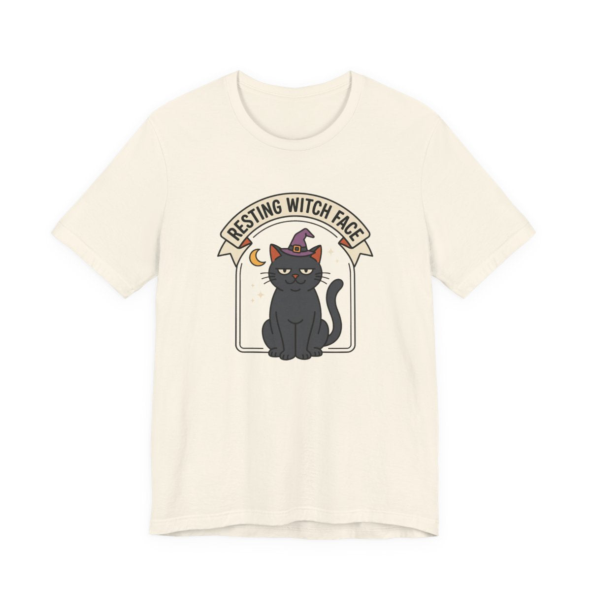 Resting Witch Face Cat Tee | Funny Halloween Black Cat Shirt
