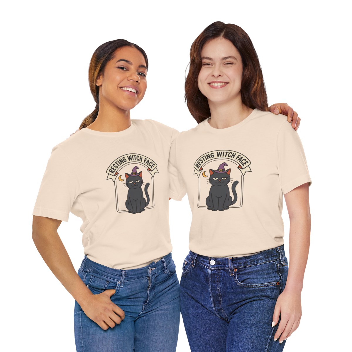 Resting Witch Face Cat Tee | Funny Halloween Black Cat Shirt