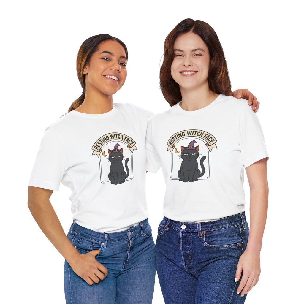 Resting Witch Face Cat Tee | Funny Halloween Black Cat Shirt