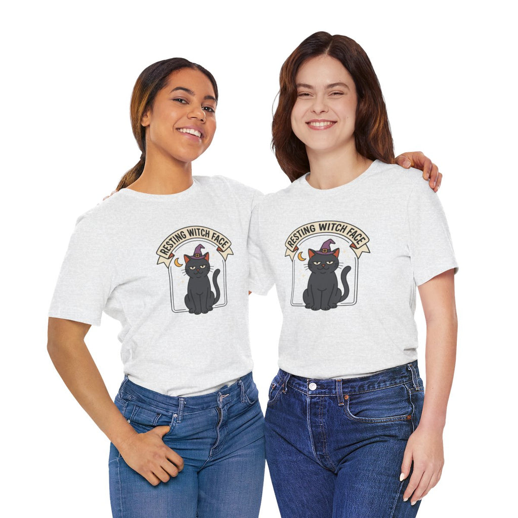Resting Witch Face Cat Tee | Funny Halloween Black Cat Shirt