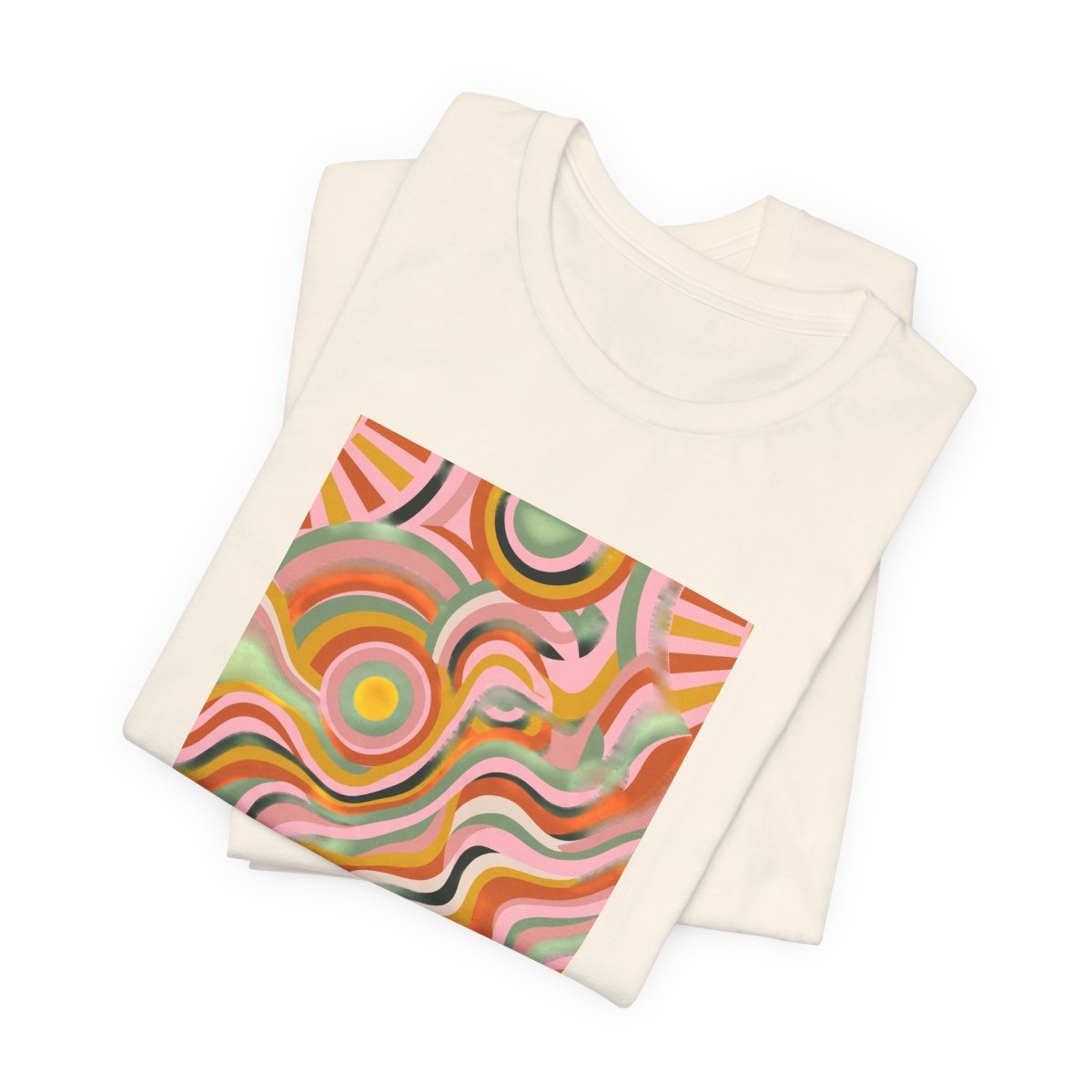 Retro Groovy Sun Tee | 70s Abstract Boho Graphic Shirt
