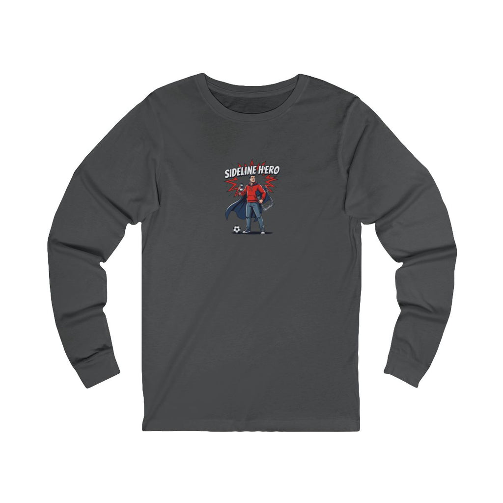 Sideline Hero Long Sleeve Tee | Funny Soccer Parent, Comic Style
