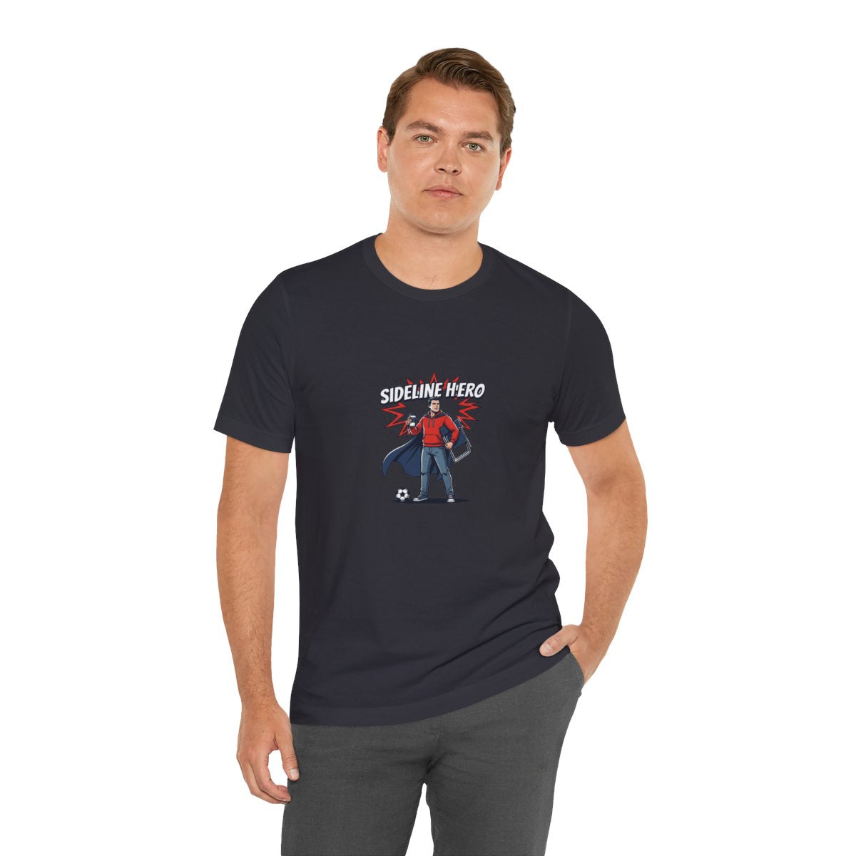Sideline Hero Tee | Funny Soccer Parent, Comic Style