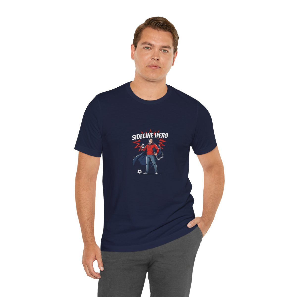 Sideline Hero Tee | Funny Soccer Parent, Comic Style