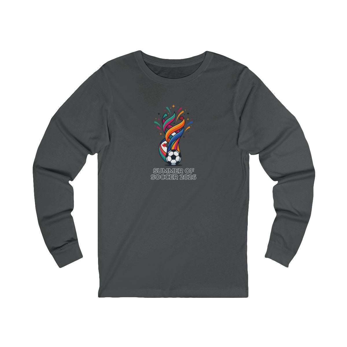 Summer of Soccer 2026 Long Sleeve Tee | Canadian Soccer Celebration