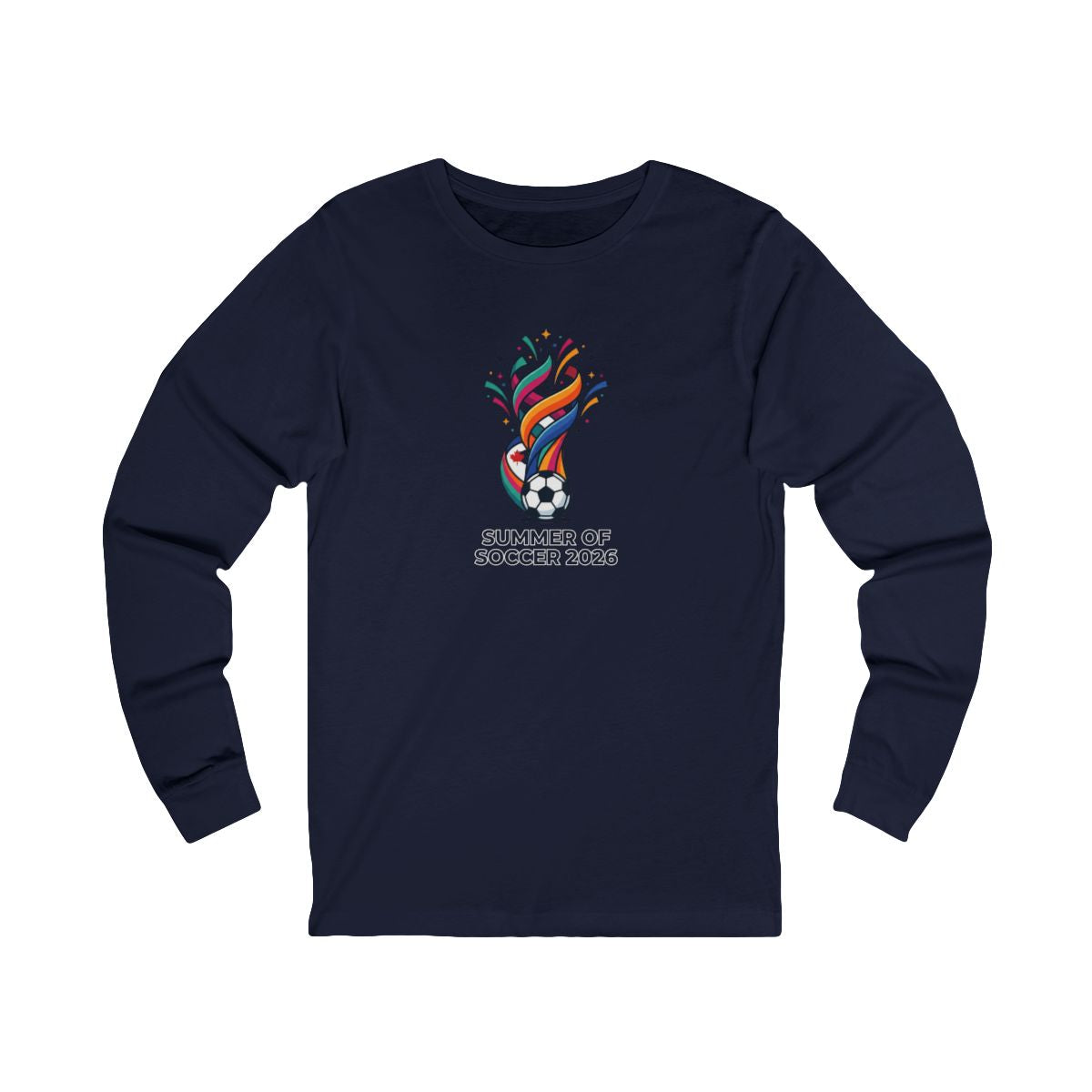 Summer of Soccer 2026 Long Sleeve Tee | Canadian Soccer Celebration