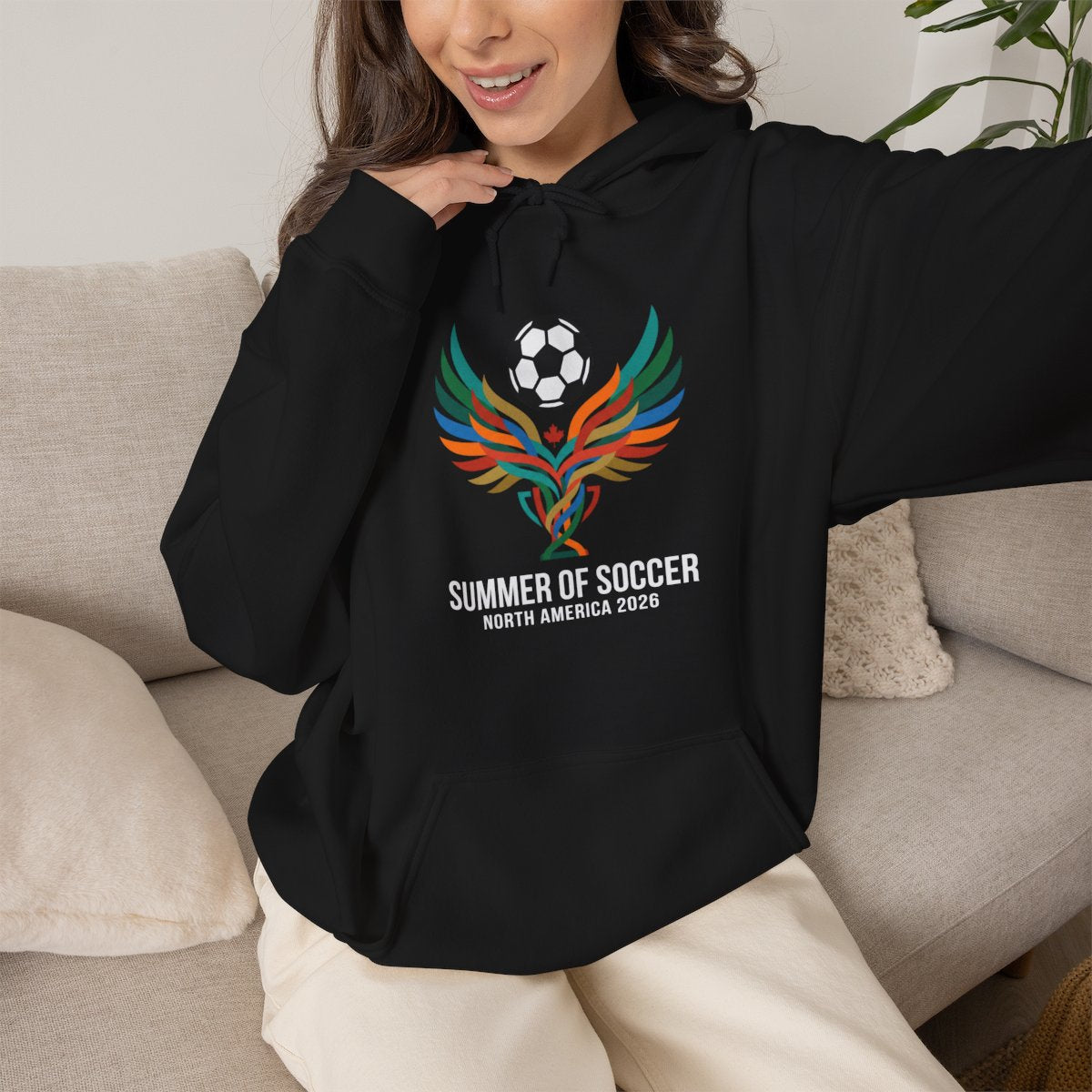 Summer of Soccer 2026 Wings Hoodie | Canadian Soccer Celebration