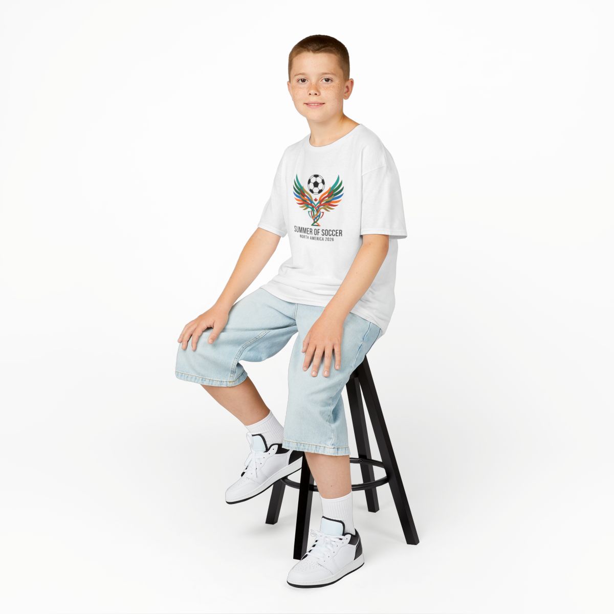 Summer of Soccer 2026 Wings Kids Tee | Canadian Soccer Celebration
