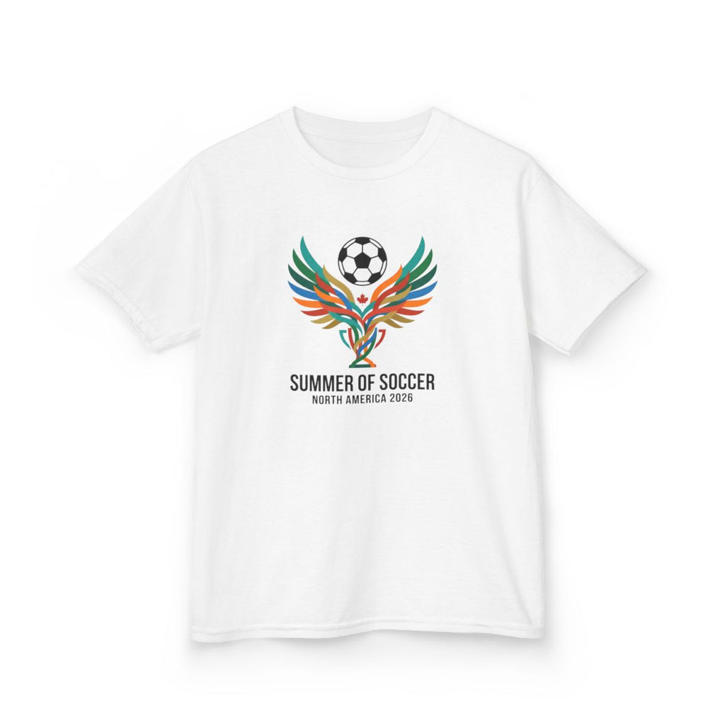 Summer of Soccer 2026 Wings Kids Tee | Canadian Soccer Celebration